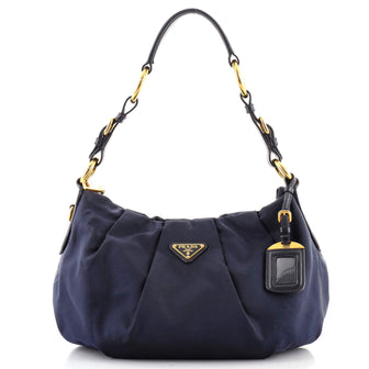 Prada Pleated Shoulder Bag Tessuto Medium
