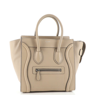 Celine Luggage Bag Grainy Leather Micro