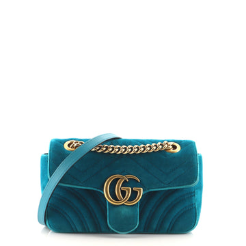 Gucci GG Marmont Flap Bag Matelasse Velvet Mini