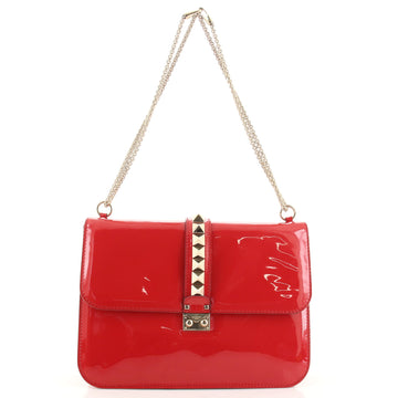 Valentino Glam Lock Shoulder Bag Patent Large