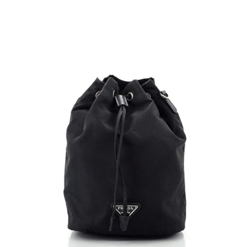 Prada Drawstring Bucket Bag Tessuto Small