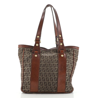 Fendi Vintage Zip Tote Zucchino Canvas Small