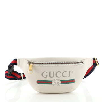 Gucci Logo Belt Bag Printed Leather Small