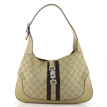 Gucci Web Jackie O Hobo GG Canvas Medium