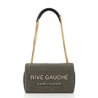 Saint Laurent Jamie Flap Bag Embroidered Cotton Medium
