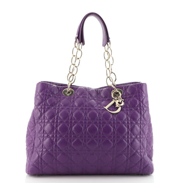 Christian Dior Soft Chain Tote Cannage Quilt Lambskin Large