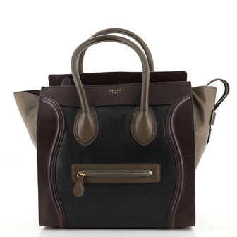 Celine Tricolor Luggage Bag Leather Mini