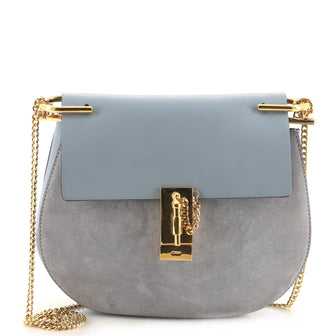 Chloe Drew Crossbody Bag Leather and Suede Small