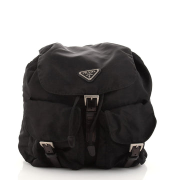 Prada Double Front Pocket Backpack Tessuto Small
