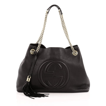 Gucci Soho Shoulder Bag Chain Strap Leather Medium