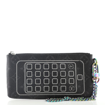 Louis Vuitton iPhone Pouch Flash Fragment Monogram Eclipse Canvas