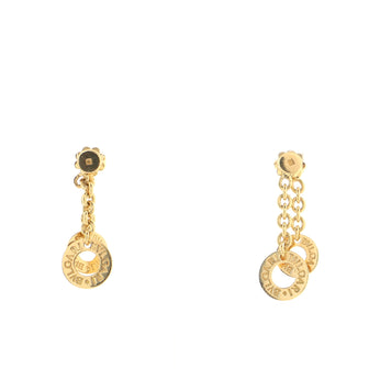 Bvlgari Bvlgari Bvlgari Double Circle Drop Earrings 18K Yellow Gold