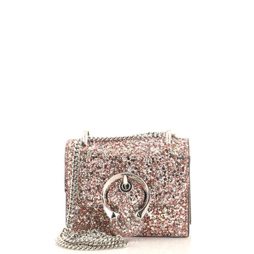 Jimmy Choo Paris Crossbody Bag Glow-In-The-Dark Glitter Leather Mini