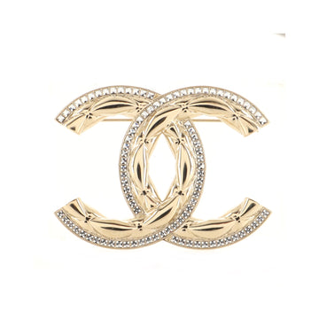 Chanel CC Brooch Metal with Crystals