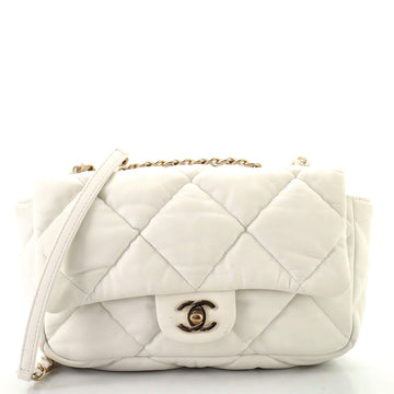 Chanel Puffy Bubbly CC Flap Bag Quilted Calfskin Medium
