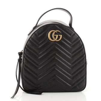 Gucci GG Marmont Backpack Matelasse Leather Small