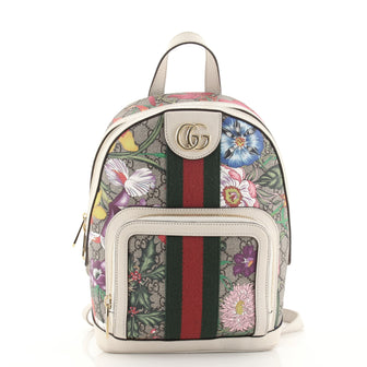 Gucci Ophidia Backpack Flora GG Coated Canvas Small
