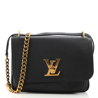 Louis Vuitton, Bags, Louis Vuitton Lv Black And Gold Lockme Chain Bag
