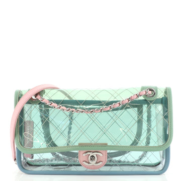 Chanel Coco Splash Flap Bag Quilted PVC With Lambskin Medium