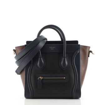Celine Tricolor Luggage Bag Leather Nano