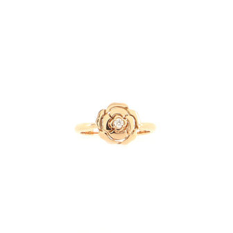 Chanel Extrait de Camelia Ring 18K Rose Gold with Diamond