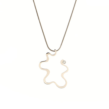 Tiffany & Co. Frank Gehry Equus Pendant Necklace 18K White Gold with Diamond