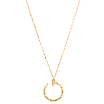 Cartier Juste Un Clou Pendant Necklace 18K Rose Gold with Diamonds