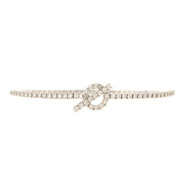 Hermes Finesse Bracelet 18K White Gold and Pave Diamonds