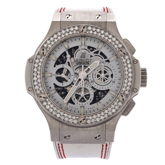 Big Bang Aero Bang Chronograph Automatic Watch Stainless Steel and Rubber with Diamond Bezel 44