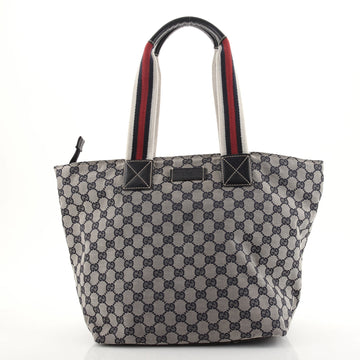 Gucci Web Zip Tote GG Canvas Medium