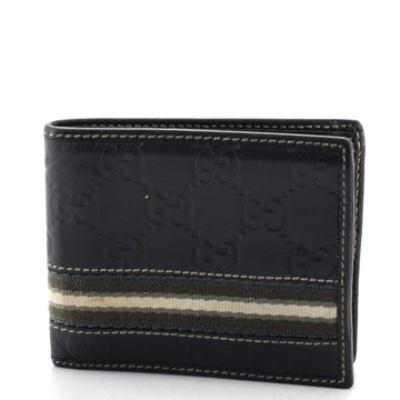 Gucci Web Bifold Wallet Guccissima Leather