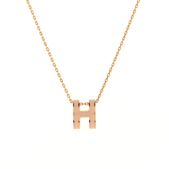 Hermes Pop H Pendant Chain Necklace Metal and Enamel