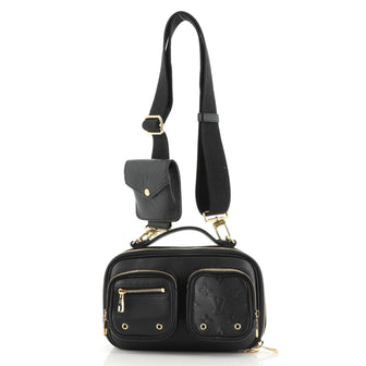 Louis Vuitton Utility Crossbody Bag Calfskin with Embossed Monogram Detail