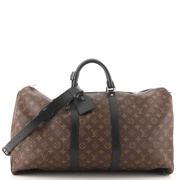 Louis Vuitton Keepall Bandouliere Bag Macassar Monogram Canvas 55