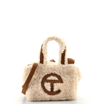 Telfar UGG Reverse Shopping Tote Shearling and Suede Small