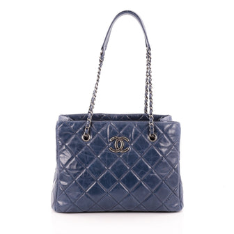 Chanel Open CC Chain Tote Quilted Aged Calfskin Medium