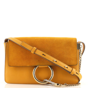 Chloe Faye Shoulder Bag Leather and Suede Small