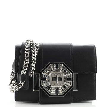 Prada Crystal Ribbon Shoulder Bag City Calfskin Small