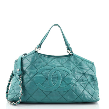 Chanel CC Sea Hit Tote Quilted Iridescent Calfskin Small