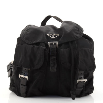 Prada Double Front Pocket Backpack Tessuto Medium