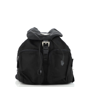 Prada Double Front Pocket Backpack Tessuto Small