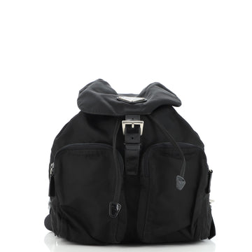 Prada Double Front Pocket Backpack Tessuto Small