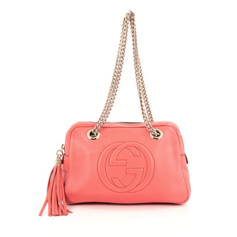 Gucci Soho Chain Zipped Shoulder Bag Leather Small