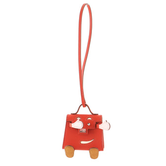 Hermes Kelly Dole Bag Charm Tadelakt with Chevre Mysore