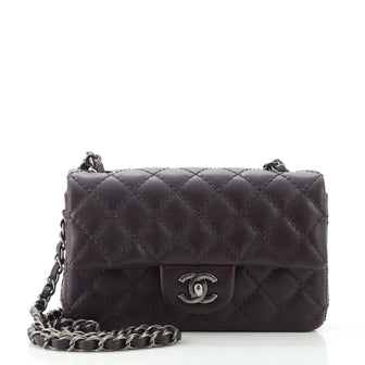 Chanel Classic Single Flap Bag Quilted Caviar Mini