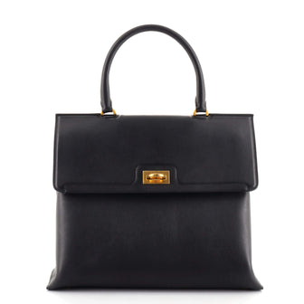 Salvatore Ferragamo Trifolio Top Handle Bag Leather Medium