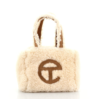 Telfar UGG Reverse Shopping Tote Shearling and Suede Small