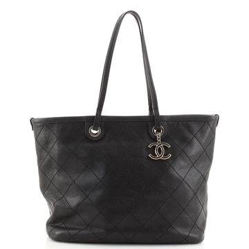 Chanel Fever Tote Quilted Caviar Small