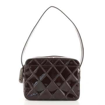 Chanel Vintage Square Shoulder Bag Quilted Patent Small