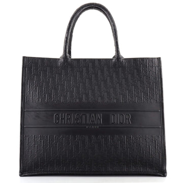 Christian Dior Book Tote Oblique Embossed Calfskin Large